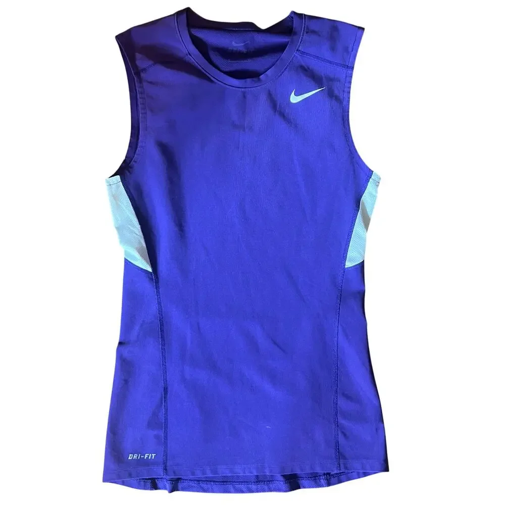 Purple Nike Sleeveless Dri-Fit Jersey Style Tank Top Size Small